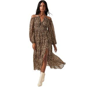 ASTR THE LABEL Ciri Floral Cold Shoulder Maxi Dress